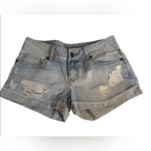Jimmy'z vintage 80's women's sz 6 distressed denim shorts‎